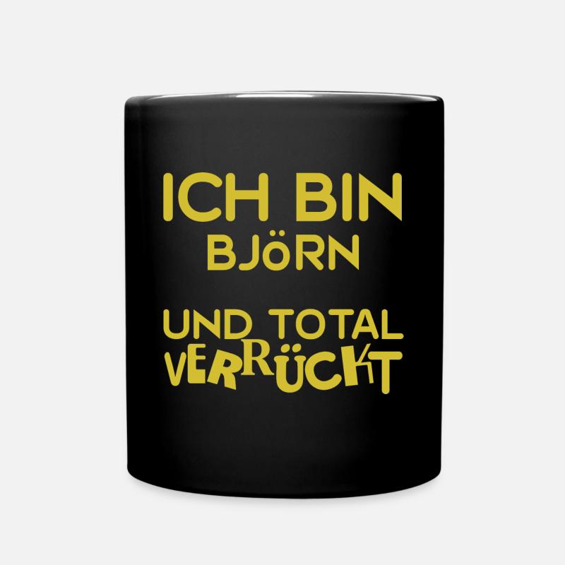 Verrückt Björn - Tasse einfarbig - Schwarz