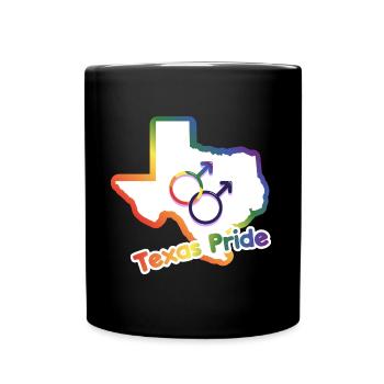 Gay Love Texas Karte Design für stolze LGBT+ - Tasse einfarbig - Schwarz - Vorne