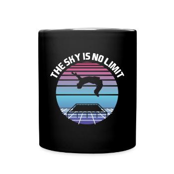 The Sky is No Limit Trampoline - Full Colour Mug - black - Front