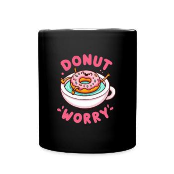Souci de beignet - Mug uni - noir - Devant