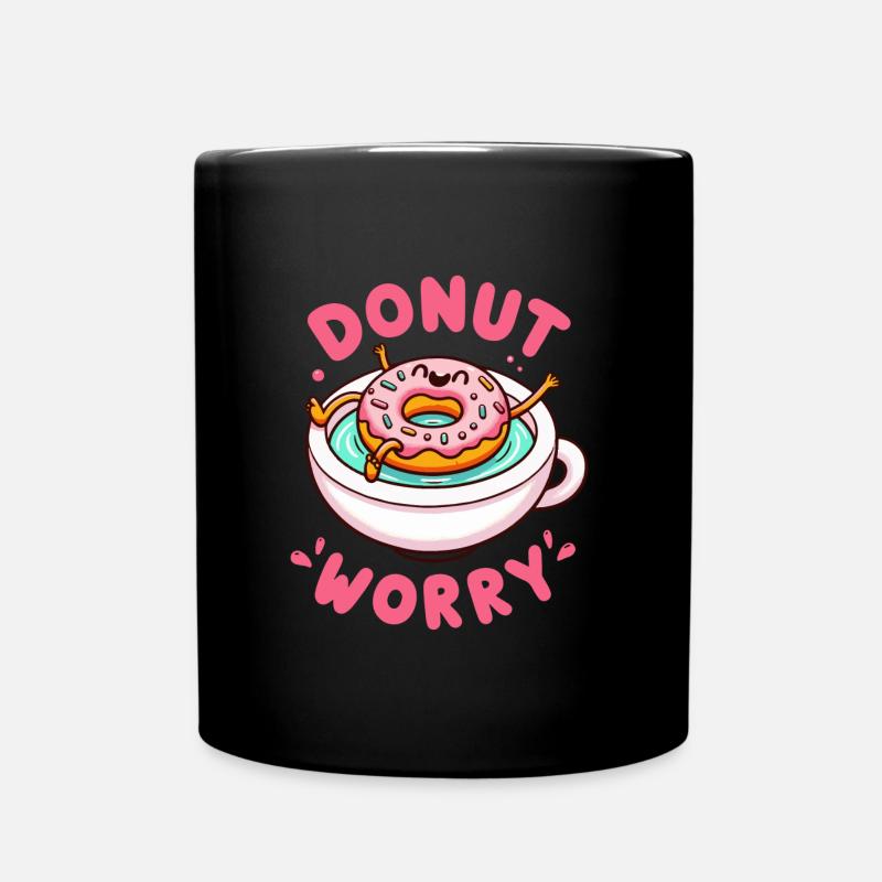 Donut Worry - Full Colour Mug - black