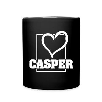 Frau Casper - Tasse einfarbig - Schwarz - Vorne