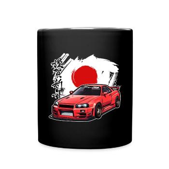 Jdm / Tuning / Turbocharger / Rims / Chiptuning - Full Colour Mug - black - Front
