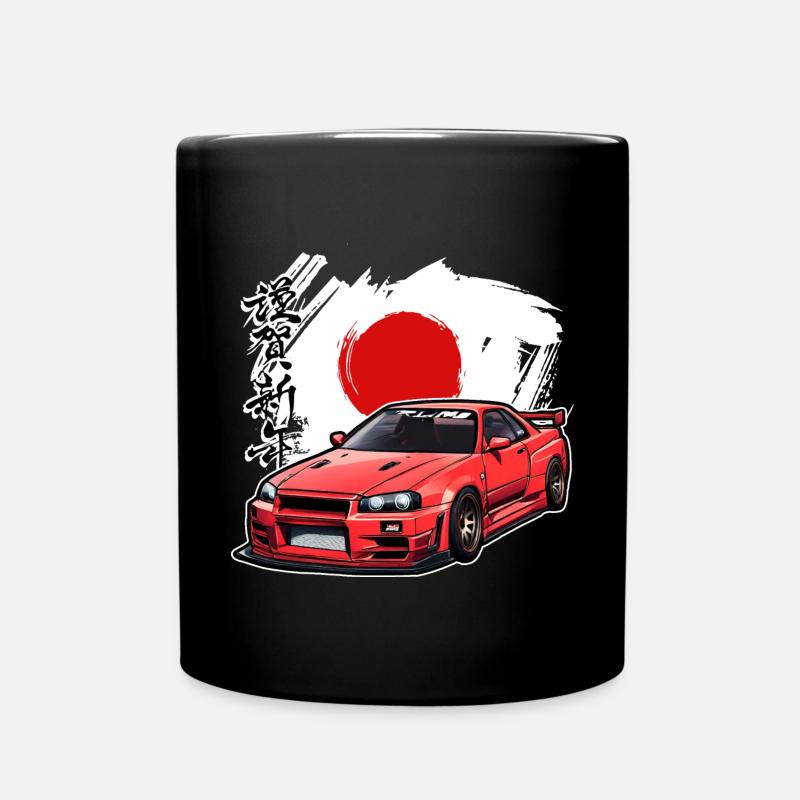Jdm / Tuning / Turbolader / Felgen / Chiptuning - Tasse einfarbig - Schwarz