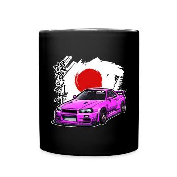 Jdm / Tuning / Turbocharger / Rims / Chiptuning - Full Colour Mug - black - Front
