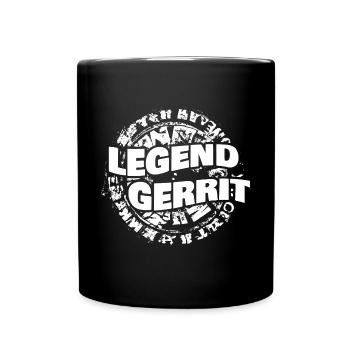 Mann Gerrit - Tasse einfarbig - Schwarz - Vorne