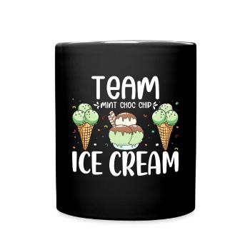 Team Mint Choc Eiswaffel Eiscreme Eis - Tasse einfarbig - Schwarz - Vorne