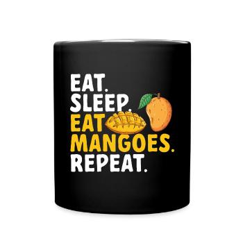 Mango Frucht Mango - Tasse einfarbig - Schwarz - Vorne
