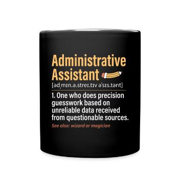 Secrétaire, Adjointe administrative, Commis de bureau - Mug uni - noir - Devant
