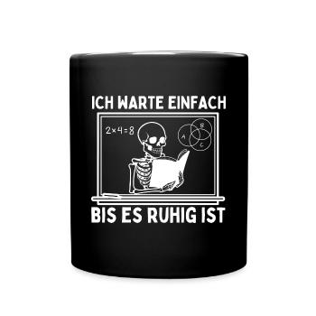 Lehrer Grundschullehrer Spruch Lehrerin - Tasse einfarbig - Schwarz - Vorne