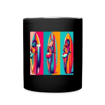 Vintage Surfer Femmes - Mug uni - noir - Devant