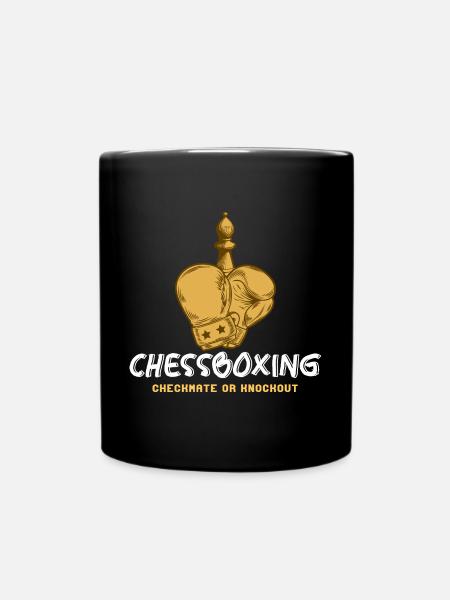Schachboxen - Schachmatt Oder Knockout Schachboxen - Tasse einfarbig - Schwarz