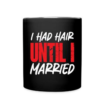 Tête chauve Calvitie Barbe Tête chauve - Mug uni - noir - Devant