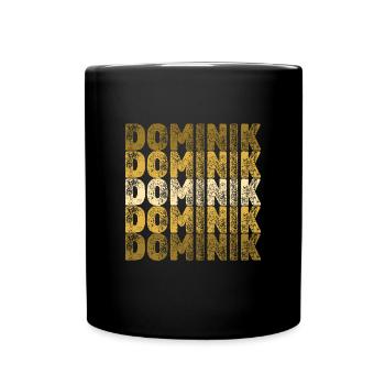 Dominik - Tasse einfarbig - Schwarz - Vorne