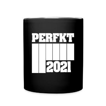 Einzigartig 2021 - Tasse einfarbig - Schwarz - Vorne