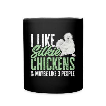 Seidenhuhn Poulet soyeux - Mug uni - noir - Devant