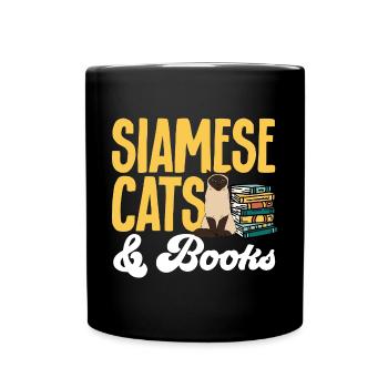 Siamkatze - Tasse einfarbig - Schwarz - Vorne