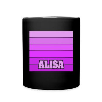 Geschenk für Alisa - Tasse einfarbig - Schwarz - Vorne