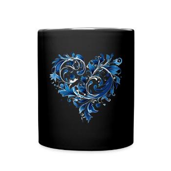 Valentinstag Herz Liebe Liebesbeweis Gefühle - Tasse einfarbig - Schwarz - Vorne