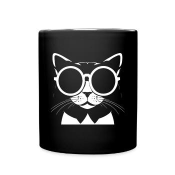Funny Cat with Sunglasses Kitten Sunglas Cats - Full Colour Mug - black - Front