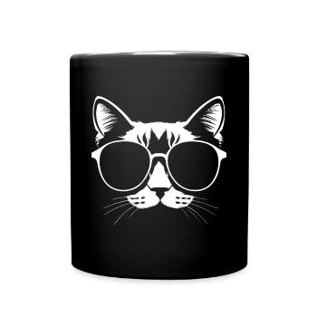 Mignon Anime Girl Gothique Manga Lunettes de soleil de conte de fées - Mug uni - noir - Devant