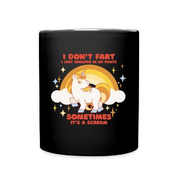 I don't fart, I whisper in my pants - - Full Colour Mug - black - Front