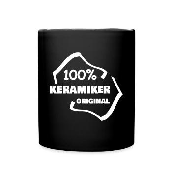 Geschenk für Keramiker - Tasse einfarbig - Schwarz - Vorne