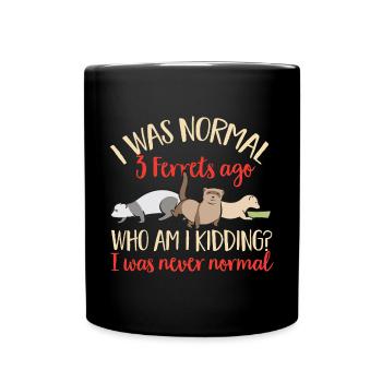 Furet, propriétaire de furet - Mug uni - noir - Devant