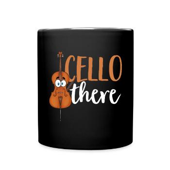 Cellospieler Cellist Musiker Cello - Tasse einfarbig - Schwarz - Vorne
