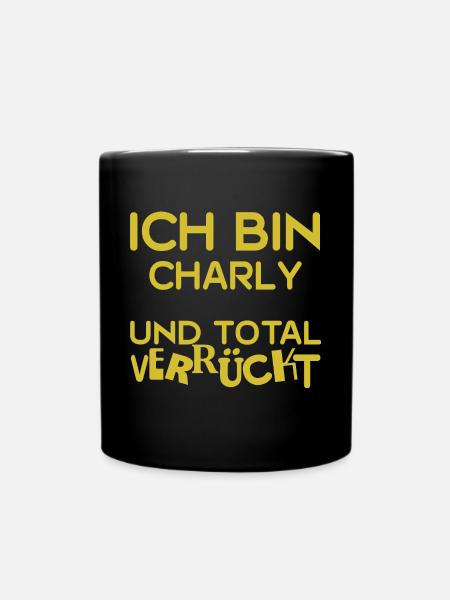 Charly als Charly - Tasse einfarbig - Schwarz