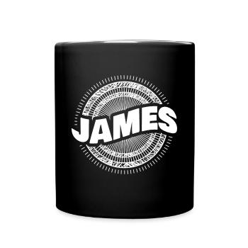 James als Geschenkidee - Tasse einfarbig - Schwarz - Vorne