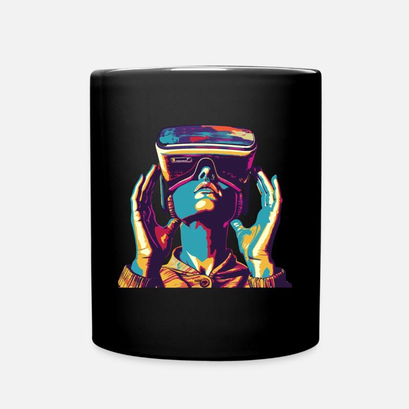 Virtual Reality - Tauchen Sie Ein In Eine - Tasse einfarbig - Schwarz