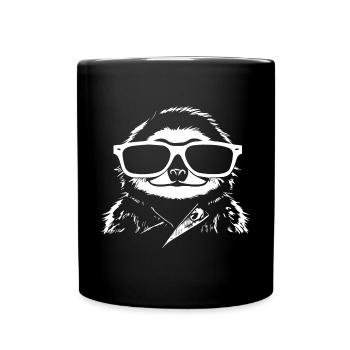 Faultiere Anime Faultier Manga Faultier Sonnenbrille - Tasse einfarbig - Schwarz - Vorne