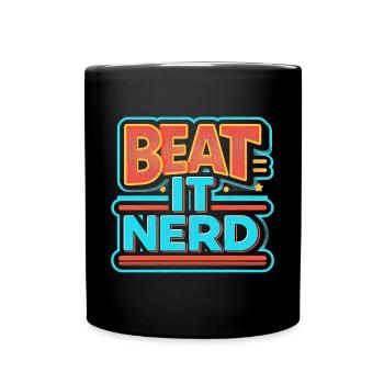 Beat it Nerd 8 - Full Colour Mug - black - Front