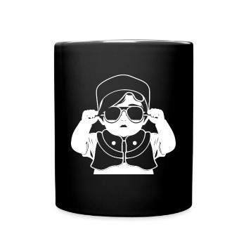 Drôle bambin portant des lunettes de soleil bébé cool - Mug uni - noir - Devant