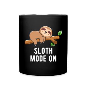 Paresseux amant graphique paresseux Animal drôle paresseux - Mug uni - noir - Devant