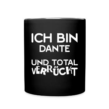 Vorname Dante - Tasse einfarbig - Schwarz - Vorne