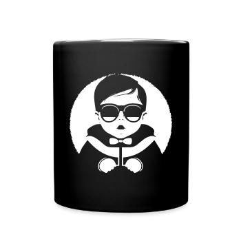 Drôle Enfant En Bas Âge Portant Des Lunettes De Soleil Cool Bébé - Mug uni - noir - Devant