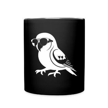 Lustiger Vogel mit Sonnenbrille Cool Bourke's Parak - Tasse einfarbig - Schwarz - Vorne