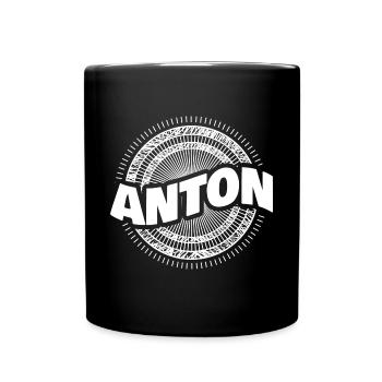 Geschenkidee Anton - Tasse einfarbig - Schwarz - Vorne