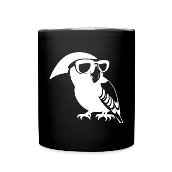 Lustiger Vogel mit Sonnenbrille Cool Bourke's Parak - Tasse einfarbig - Schwarz - Vorne
