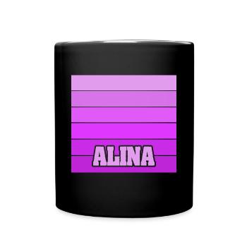 Alina comme prénom de fille - Mug uni - noir - Devant