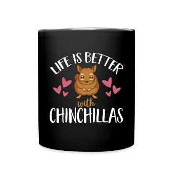 Chinchilla - Tasse einfarbig - Schwarz - Vorne