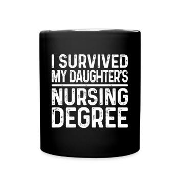 I graduated from nursing school - Full Colour Mug - black - Front