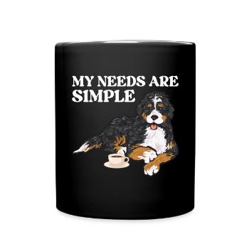 Bernedoodle Dog - Full Colour Mug - black - Front