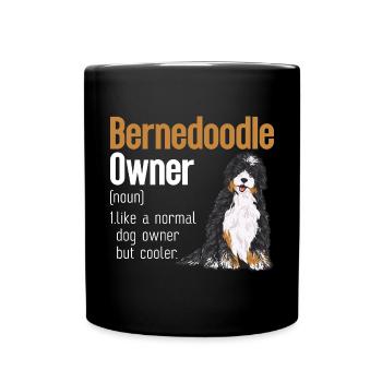 Bernedoodle Dog - Full Colour Mug - black - Front