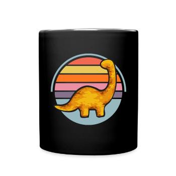 Dino Nuggets Dinosaurier Chicken Nuggets - Tasse einfarbig - Schwarz - Vorne