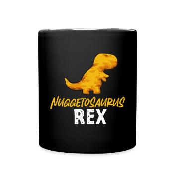 Dino Nuggets Dinosaurier Chicken Nuggets - Tasse einfarbig - Schwarz - Vorne