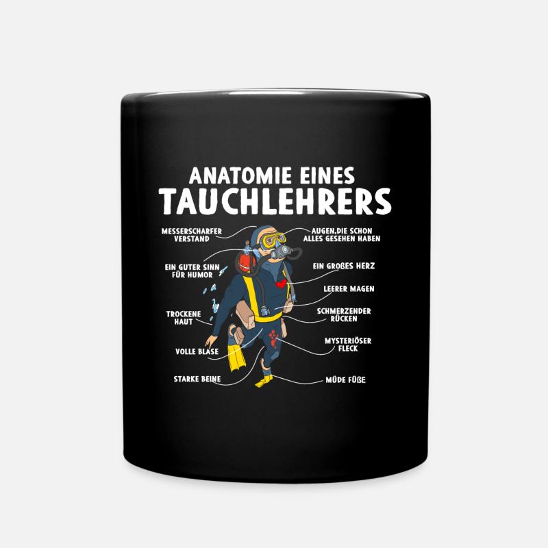 Anatomie d’un instructeur de plongée - Mug uni - noir