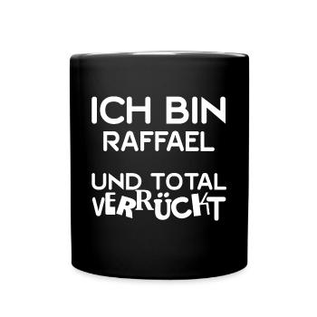 First name Raphael - Full Colour Mug - black - Front